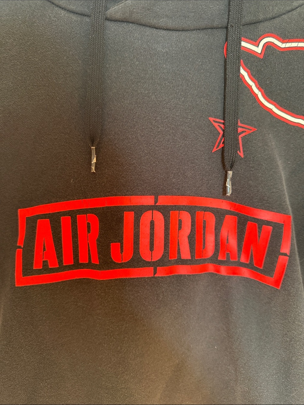 Jordan Black Hoodie with Red Air Jordan Logo